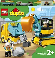 Конструктор LEGO DUPLO Town Вантажівка та гусеничний екскаватор 20 деталей