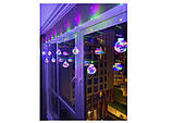 Гірлянда Xmas M-1 Copper curtain ball lamp 7257 Санта, різнобарвна, фото 2