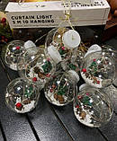 Гірлянда Xmas WW-1 Copper curtain ball lamp 7258 Ялинка, тепле біле світло, фото 2