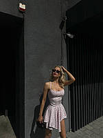 Женский розовый комбинезон платье без рукавов с открытой спиной вечерний деловой легкий летний трендовый 46/48