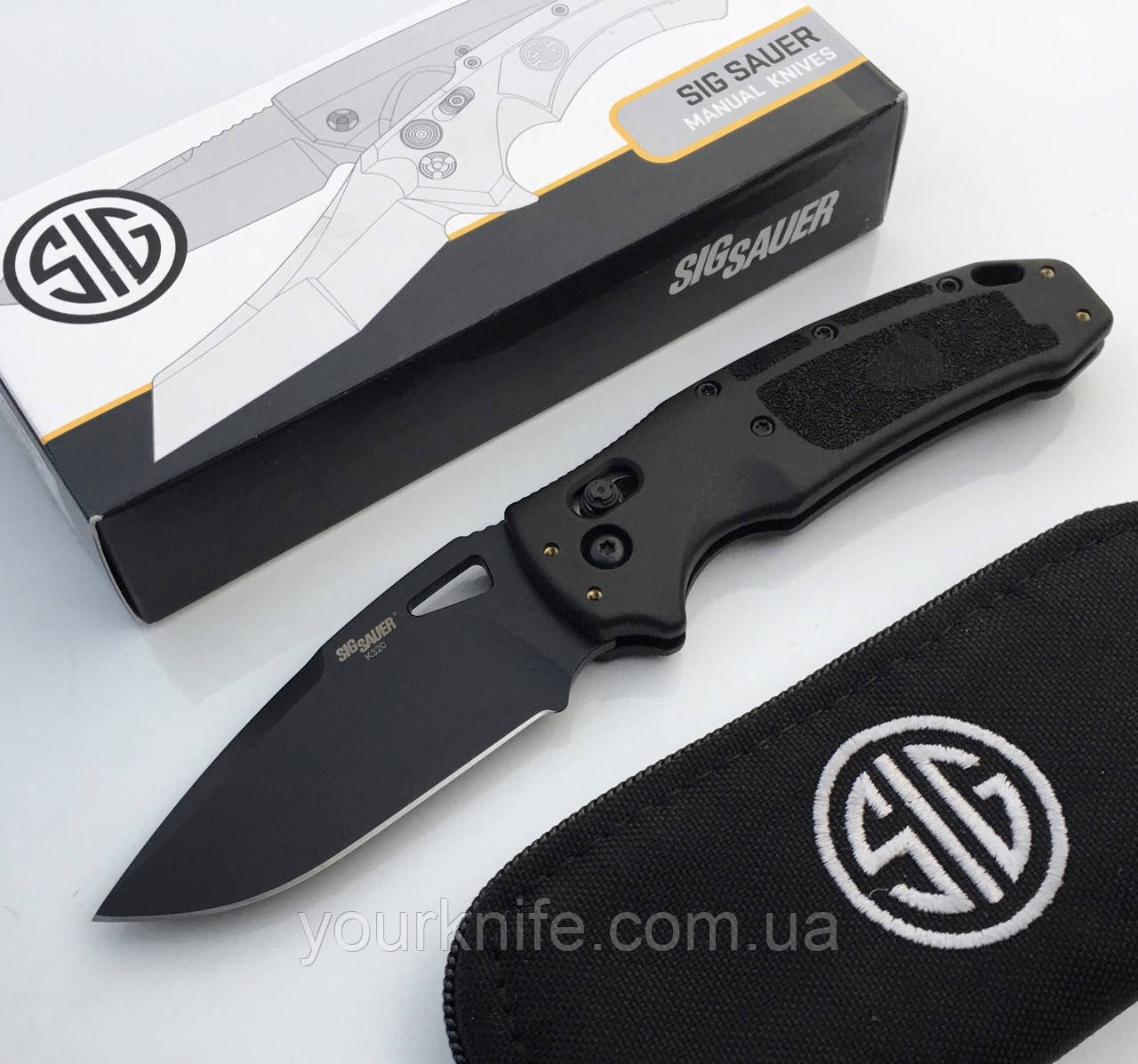Ніж складаний Hogue Sig Sauer K320 Drop point black