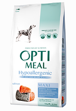 Optimeal (Оптиміл) Корм для собак великих порід гіпоалергенний з лососем, 12 кг