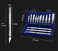 Нож скальпель набор 13 лезвия тонкий острый