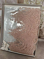 Скатерть на овальный стол силиконовая 140/180 см с кружевом на стол защитная Турция Verolli Модель 8