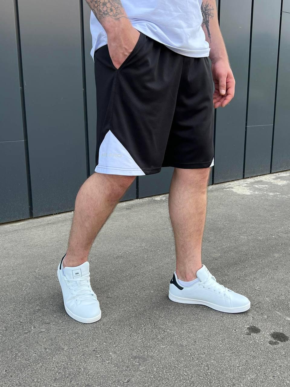 Чоловічі спортивні шорти вільні Nike Pro Black Чоловічі шорти Найк чорні поліестер лого рефлектив літо