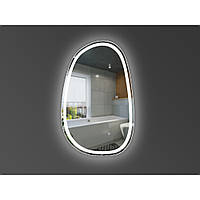 Асимметричное зеркало 900х600 с LED подсветкой и сенсором касания (Devit) 5416090 Style