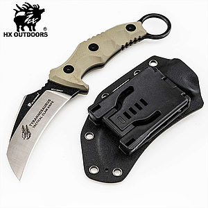 Нож туристический Xiaomi HX Outdoors Tyrannosaurus Tactical Claw Knife (D-205) 3Cr13 G10 Beige