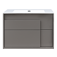 Шкаф 80 с раковиной, серого цвета (2 шт.) (Devit) 0021160G CITY