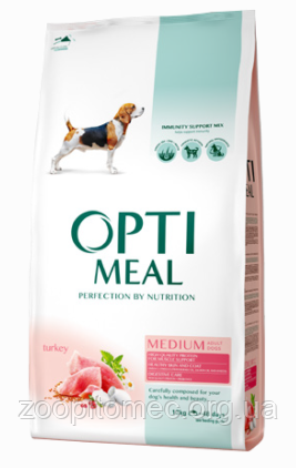 Optimeal (Оптимил) Корм для собак середніх порід з індичкою, 12 кг
