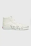 Urbanshop Замшеві кеди Vans SK8-Hi Flame колір білий VN0005UJWWW1-WHITE розмір: 36, 37, 38, 39, 40, 41, 42,