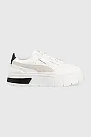 Urbanshop Дитячі шкіряні кросівки Puma Mayze Stack Jr колір білий розмір: 39