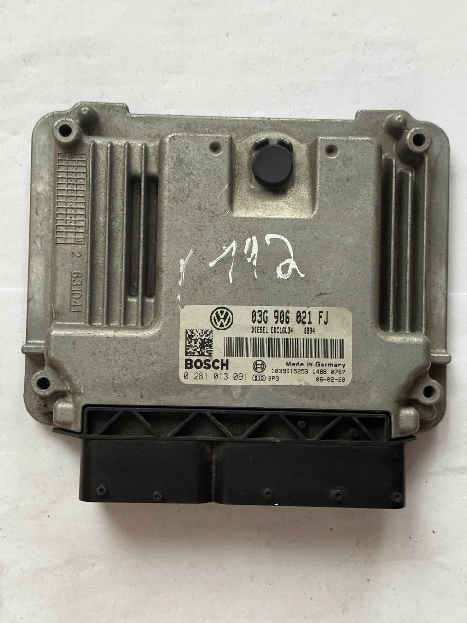 Електронний блок керування Volkswagen 1.9L 03G906021FJ / 0 281 013 091 / 0281013091, фото 1
