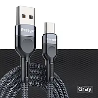 Кабель для быстрой зарядки телефона смартфона 3А QC3.0 USB - Type-C 3 метра Зарядный провод шнур ЮСБ на Тайп С
