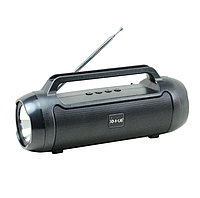 Беспроводная радио колонка с фонариком, Портативная переносная Bluetooth колонка FM радио