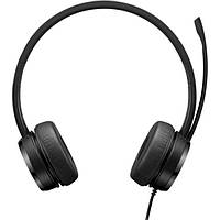 Навушники/гарнітура Lenovo USB-A Wired Stereo On-Ear Headset дротові 1.8 м Чорний (4XD1K18260)