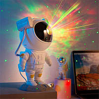 Ночник проектор звездного неба астронавт на луне , Большой лазерный светильник Космонавт пульт ночник-проэктор