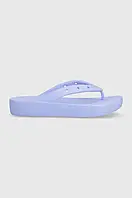 Urbanshop В'єтнамки Crocs Classic Platform Flip жіночі колір фіолетовий на платформі 207714 207714.5Q6-5Q6