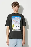 Urbanshop Бавовняна футболка Heron Preston Censored Heron Ss Tee чоловіча колір сірий з принтом