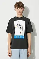Urbanshop Бавовняна футболка Heron Preston Heron Bird Painted Ss Tee чоловіча колір сірий з принтом
