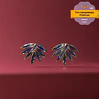 Яскраві сережки з кристалами - хамеліон