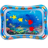 Надувний дитячий водяний килимок для немовляти Підводний світ аквакилимок для новонародженого, фото 3