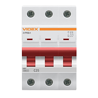 Автоматичний вимикач 3P 25А 4,5 kA VF-RS4-AV3C25 Resist Videx, фото 3