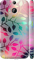 Пластиковый чехол Endorphone HTC One M8 dual sim Листья Multicolor (2235m-55-26985) MY, код: 7776914