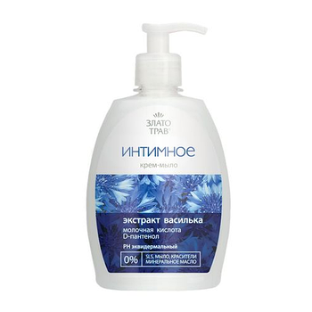 Крем-мило для інтимної гігієни 330мл з рослинним екстрактом Волошка Злато Трав
