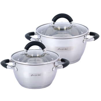 Набір каструль 4 предмети (каструлі 2,1/2,9л) нержавіюча сталь 5753 KAMILLE