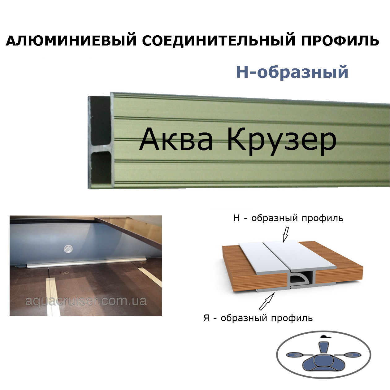 Алюминиевый профиль Н образный для надувных лодок ПВХ. Комплектующие ...
