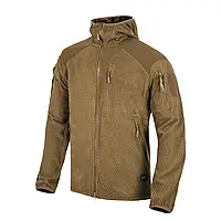 Кофта флісова Helikon-Tex Alpha Hoodie Jacket Grid Fleece Coyote