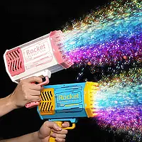 Мыльная базука для пузырьков Bubble Gun с набором аккумуляторный