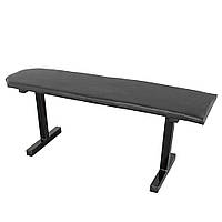 Лава для жиму пряма Newt NE-GH-013 чорна металева, оббивка з кожвінілу, довжина 110 см, навантаження до 250 кг