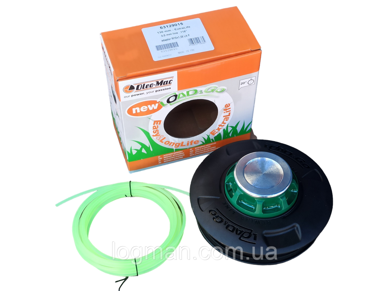 Шпуля для волосіні Oleo-Mac Extra Life, швидкозаправна, з металевим носиком (63129015) Олемак на тример косу, фото 1