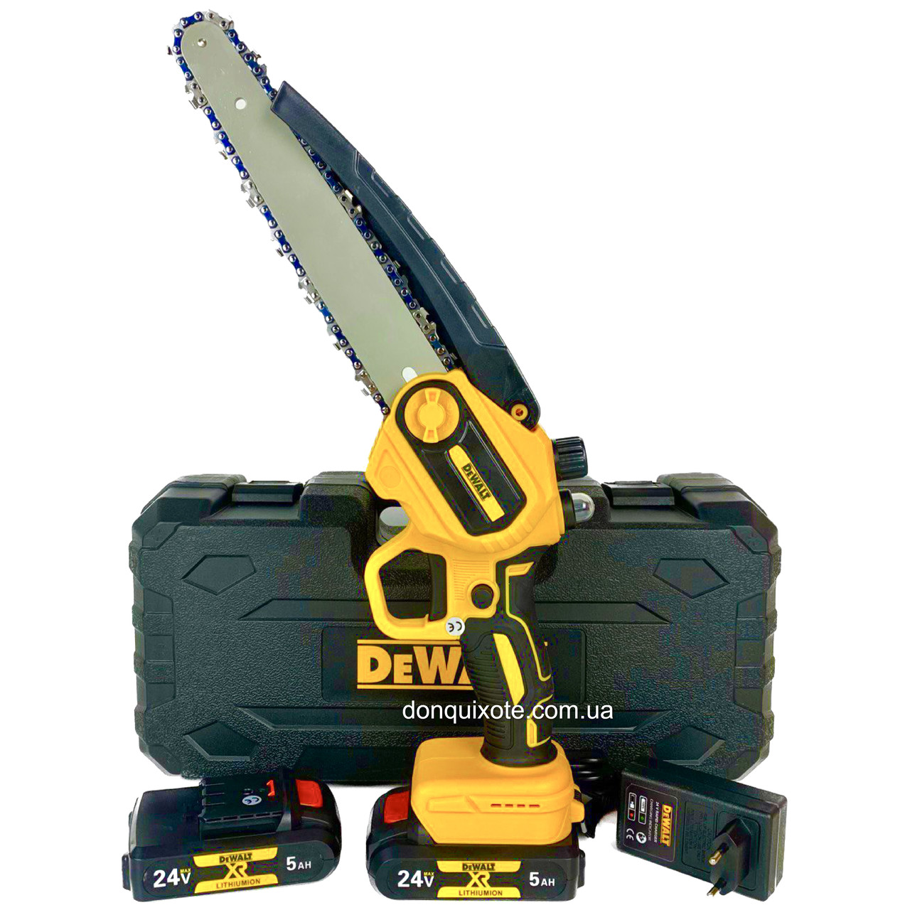 Акумуляторна мініпила DeWalt DCM160N 20 см (24V, 4A) з автоматичним змащенням ланцюга  АКБ пила девольт