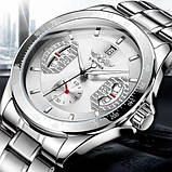 Автоматичний механічний годинник Winner 8267 Silver, фото 2