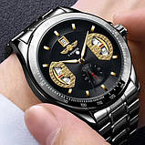 Автоматичний механічний годинник Winner 8267 Black, фото 2