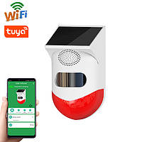 Wifi датчик движения на солнечной батарее TUYA/SMART LIFE с сиреной TY200S Wifi детектор движени UAA