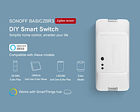 Wifi реле Sonoff BASIC ZBR3 DIY Умное реле wifi (умный дом, Zigbee выключатель, Zigbee розетка) UAA