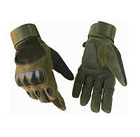Перчатки тактические всу Ultra Protect L, Полнопалые закрытые перчатки Зеленые UBB