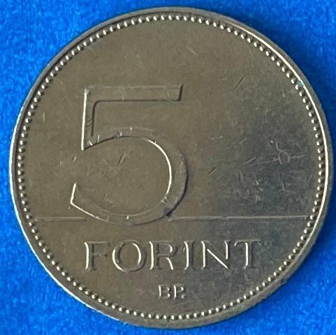 Монета Угорщини 5 форинтів 1995-2003 рр., фото 1