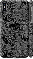 Чехол 3d пластиковый матовый Endorphone iPhone XS Max Чёрно-серый стикер бомбинг (2432m-1557- KV, код: 7944757