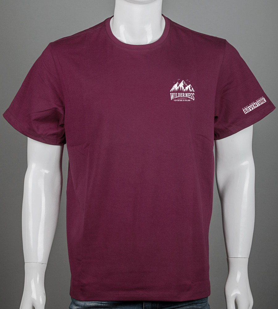 Футболка батал Wilderness 2405б (Уп.4шт 3XL,4XL), Марсала