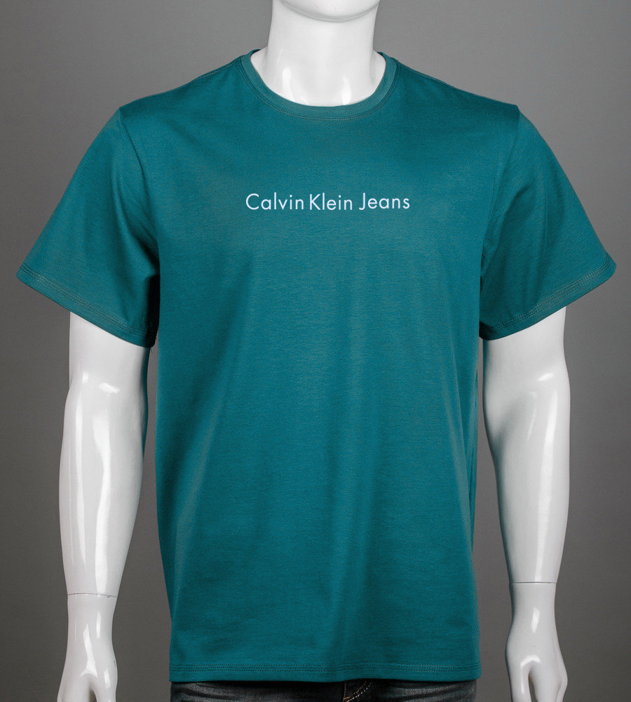 Футболка батал Calvin Klein Jeans 2310б (Уп.4шт 3XL,4XL), Петроль