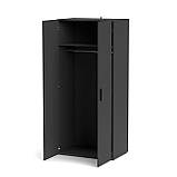 Шафа для одягу в передпокій зі штангою додатковою полицею зверху, дводверна простора шафа в вітальню, фото 8