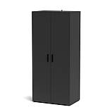 Шафа для одягу в передпокій зі штангою додатковою полицею зверху, дводверна простора шафа в вітальню, фото 7