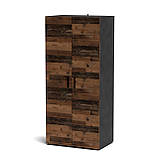 Шафа для одягу в передпокій зі штангою додатковою полицею зверху, дводверна простора шафа в вітальню, фото 3