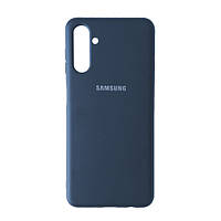 Чехол для Samsung Galaxy A04s Silicone Case (синий цвет) с микрофиброй