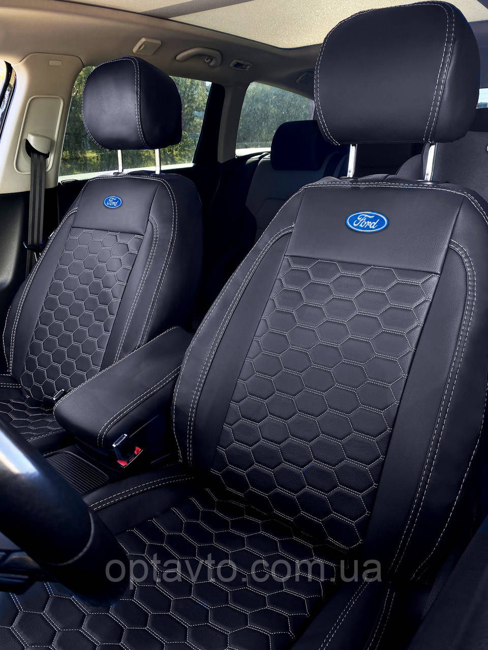 Чехлы на FORD Fusion. Кожаные чехлы для Форд Фьюжн 2018-2023 FAV (ID ...