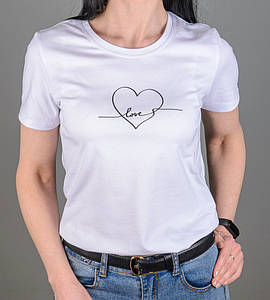 Футболка жіноча Love Білий 2282ж, XL (1шт)